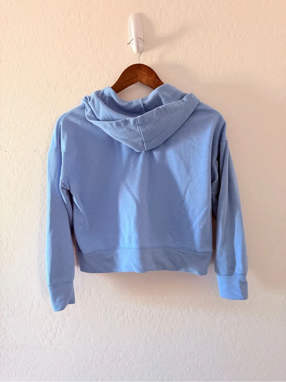 Old Navy Kids Blue Peace Sign Full Zip Hoodie Size Large 10-12